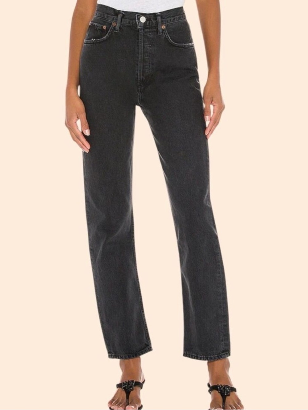 Agolde  Black Button Fly, 100% Organic Cotton
